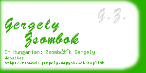 gergely zsombok business card